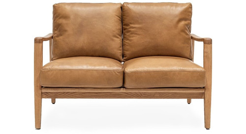 Reid 2 Seater Sofa - Tan Leather